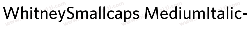 WhitneySmallcaps MediumItalic字体转换